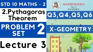 Pythagoras Theorem  Problem Set 2 Lecture 3 SSC Class 10 Geometry  Maths Part 2  Maharashtra SSC [upl. by Kattie]