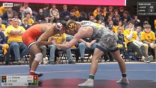 165lbs Peyton Hall West Virginia vs Izzak Olejnik Oklahoma State [upl. by Fording]