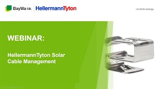 HellermannTyton Solar Cable Management [upl. by Rape]