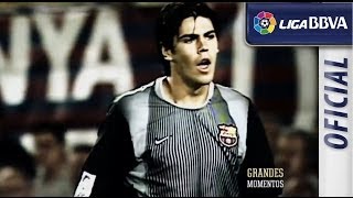 Debut en Liga de víctor Valdés con el FC Barcelona [upl. by Idnarb]