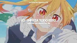 Kobayashisan Chi no Maid Dragon OP Full  Rhapsody of Blue Sky  Sub Español『AMV』 [upl. by Birck690]