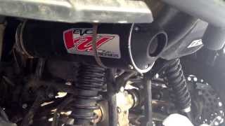 Exhaust Big gun evo on yamaha grizzly 700 [upl. by Sams]