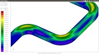 CalculiX  Pipline Under Temperature Load [upl. by Ellenaej]