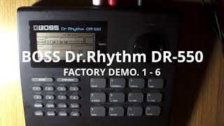 BOSS DrRhythm DR550 FACTORY DEMO 1  6 [upl. by Nirehs628]