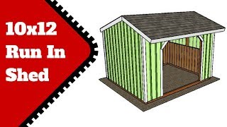 10x12 Run In Shed Plans Free [upl. by Assecnirp]