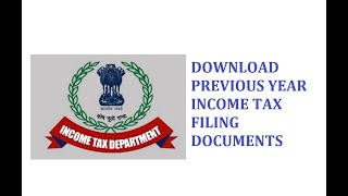 HOW TO DOWNLOAD PREVIOUS YEAR INCOME TAX RETURN  ITR  FILE IN TAMIL [upl. by Homer]