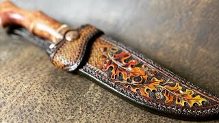 Making a Leather Sheath Full tutorial [upl. by Lurette48]