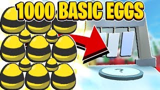 Donating 1000 Basic Eggs To Wind Shrine In Roblox Bee Swarm Simulator [upl. by Eeresid]