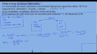 Ejercicios y problemas resueltos de disoluciones 19d [upl. by Randall]