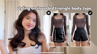 How to Style an Inverted Triangle Body Type tips  tricks [upl. by Heid]