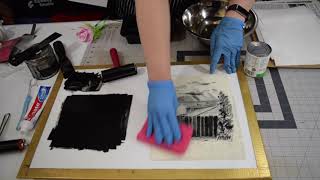 How to Print a Pronto Plate Lithograph By Hand [upl. by Sanbo943]