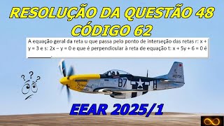 Questão 48  EEAR 20251 retas analítica [upl. by Nanahs323]