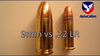 Calibre 22 LR vs 9mm [upl. by Rosenthal]