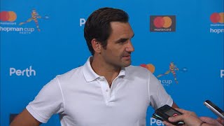 Roger Federer press conference RR  Mastercard Hopman Cup 2019 [upl. by Elbys]