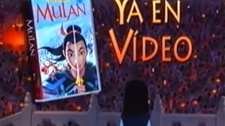 Mulan Tráiler  Spot en Vídeo 1999 [upl. by Sul]