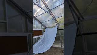 Aluminet shade cloth installation in Greenhouse [upl. by Betthel406]