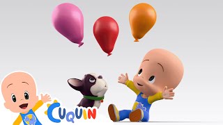 Cuquin’s Colorfull Balloons  Balloon Car Race  Cuquin learning and Fun [upl. by Adamsun242]