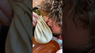 Giant juicy khinkali  georgian traditional food [upl. by Pantia]