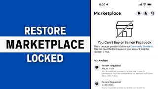 How to Restore your Locked Facebook Marketplace Full Guide [upl. by Zelde]