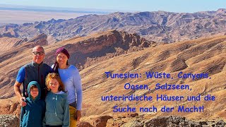 Tunesien  Wüste Canyons Oasen Salzseen unterirdische Häuser und die Suche nach der Macht [upl. by Ylebmik]