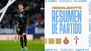 RCD Espanyol  RC Celta 31  Resumen y goles  Copa del Rey [upl. by Accem]