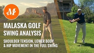 Malaska Golf  Swing Analysis  Full Swing  Shoulders Leg amp Hip Movement [upl. by Pru766]