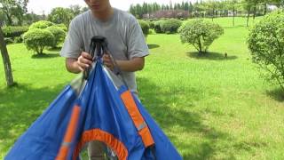 How to fold up a automatic camping tent [upl. by Yecal]