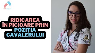 Ridicarea in picioare prin pozitia cavalerului kinetoterapie copii [upl. by Eniamart]