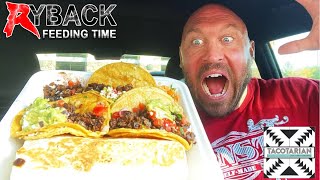 Tacotarian Burrito and Tres Tacos Mukbang Ryback Feeding Time [upl. by Eytak]