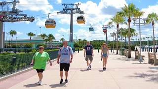 Walkway to Swan Reserve Resort from Disneys Hollywood Studios · Orlando Florida Walk 4K [upl. by Yentuoc44]