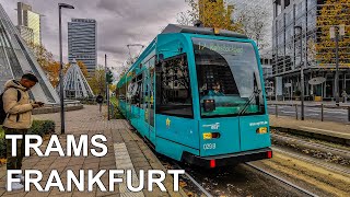 🇩🇪 Trams in Frankfurt  Straßenbahn Frankfurt am Main 2022 4K [upl. by Aramahs]