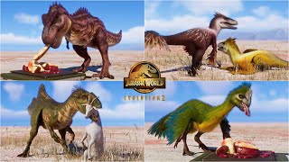 Random Animation of Tarbosaurus Gigantoraptor Utahraptor Concavenator in Cretaceous Predator Pack [upl. by Angadreme617]