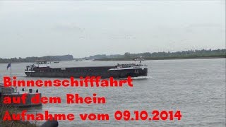 Binnenschifffahrt auf dem Rhein am 09102014 [upl. by Nikral172]