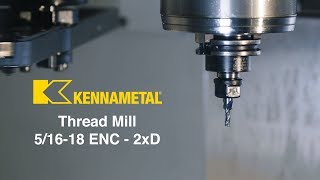 Thread Mill Inconel 625  Kennametal  CNC Machining [upl. by Aihsilef]