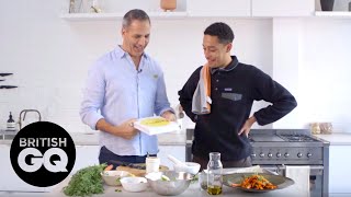 Ottolenghi and Loyle Carner cook delicious vegetarian dishes  British GQ [upl. by Yeldua880]