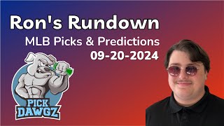 MLB Picks amp Predictions Today 92024  Rons Rundown [upl. by Anneirda595]