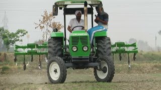 4 cylinder kirloskar 75hp tractor 17 cultivator [upl. by Amye]