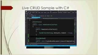 Latest Session on MongoDB and DocumentDB with crud sample using C from aspnet mvc app to mongo [upl. by Ursal371]