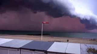 Terrible Orage de Knokke Le Zoute Belgique le 05 08 2013 [upl. by Zeta541]