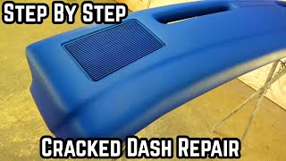 Cracked Dashboard Repair With Fiberglass HOW TO FIBERGLASS DASH PAD Box Chevy Caprice Dash Restore [upl. by Rebmac]