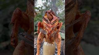 Survival Skills Single mom grill whole Chicken on bottle survival camping bushcraft viralvideo [upl. by Cristiano606]