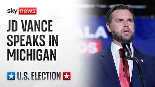 Republican vice presidential nominee JD Vance delivers campaign speech [upl. by Colon]