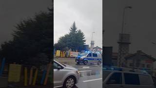 HORN Przejazd alarmowy policji radiowozem P552 do zdarzenia shorts [upl. by Tobey]