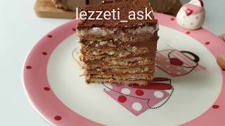 Lezzeti Aşk ev yapımı pudingli bisküvili pasta [upl. by Azarcon597]