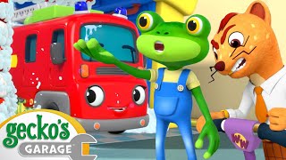 Geckos Car Wash Animal Truck Party  Geckos Garage  Children Cartoons  Learning Videos [upl. by Kimbra]