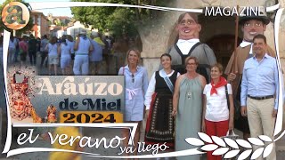 Fiestas de ARAUZO DE MIEL el pregón de Conchi y pasacalles por las peñas  EV 28 08 2024 [upl. by Ynohtna]