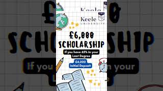 Keele University £6000 Scholarship shorts uk scholarship study studyinuk [upl. by Katee]