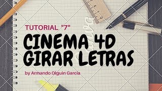 Tutorial Cinema 4d Girar Letras [upl. by Idelson]