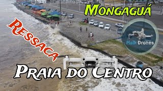 Drone registra ressaca no litoral Mongaguá [upl. by Feenah]