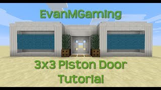 Minecraft Tutorial  3x3 Piston Door Works in all versions [upl. by Asseralc]